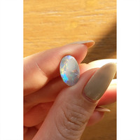 1.90 Ct. Cabochon Semi-Black Opal from Australia Life Style