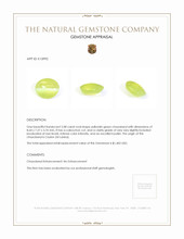 2.08 Ct. Cabochon Chrysoberyl from Ceylon (Sri Lanka) Appraisal