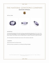 0.78 Ct. Purple Spinel from Ceylon (Sri Lanka) Appraisal