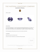 1.27 Ct. Purple Spinel from Ceylon (Sri Lanka) Appraisal