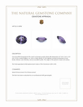 0.90 Ct. Purple Spinel from Ceylon (Sri Lanka) Appraisal