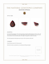 1.83 Ct. Garnet from Ceylon (Sri Lanka) Appraisal