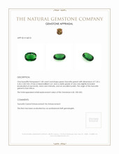 1.00 Ct. Tsavorite Garnet from East Africa Appraisal