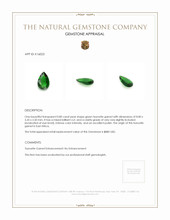 0.80 Ct. Tsavorite Garnet from East Africa Appraisal