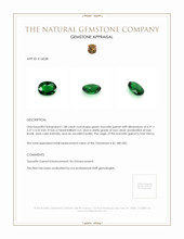 1.08 Ct. Tsavorite Garnet from East Africa Appraisal