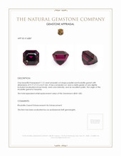 7.13 Ct. Rhodolite Garnet from Tanzania Appraisal