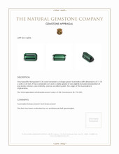 3.36 Ct. Bluish Green Tourmaline from Afghanistan Appraisal