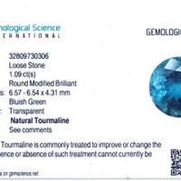 1.09 Ct. Green Tourmaline from Brazil Scan Report