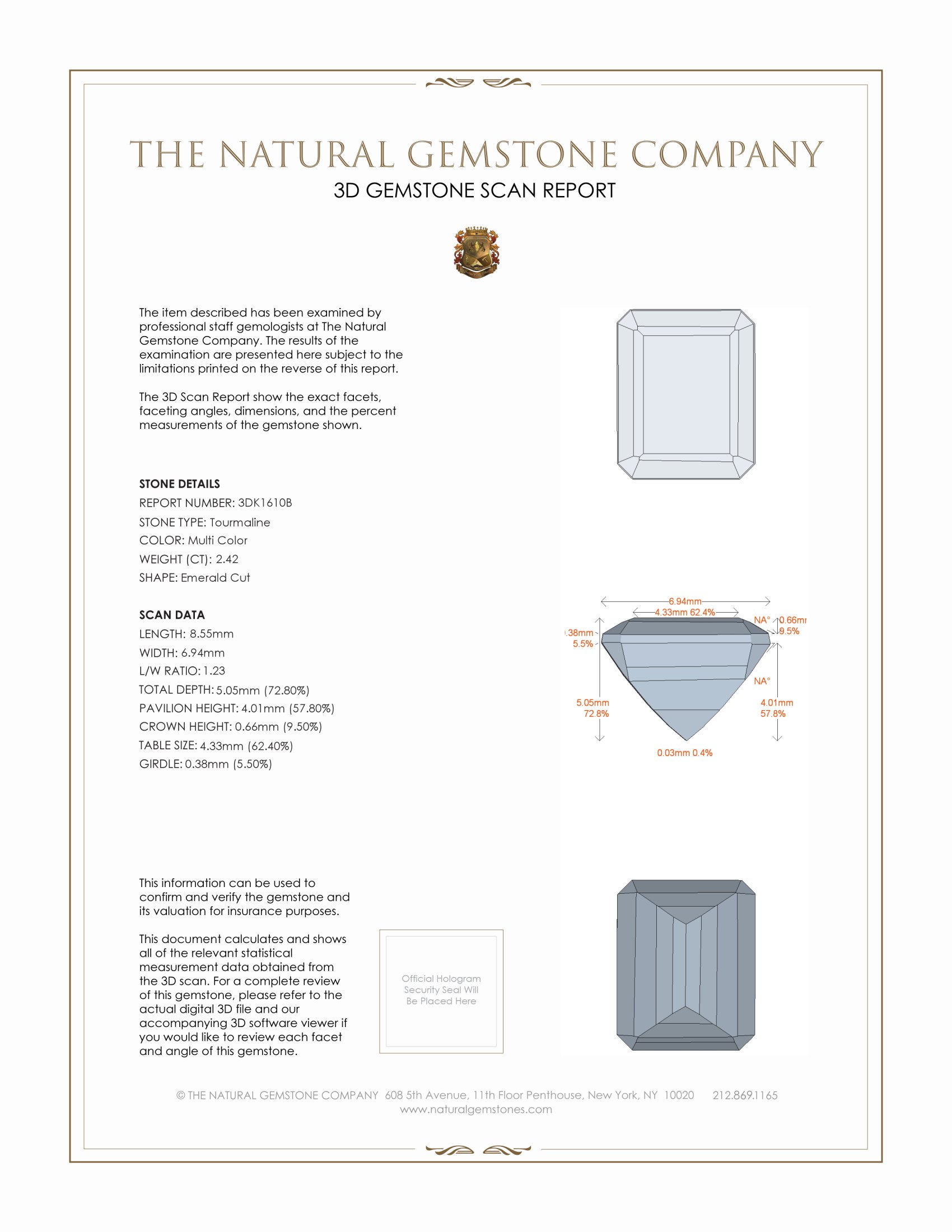 2.42 Ct. Tourmaline from Mozambique