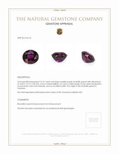 14.74 Ct. Rhodolite Garnet from Tanzania Appraisal