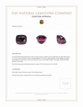 8.63 Ct. Rhodolite Garnet from Tanzania Appraisal