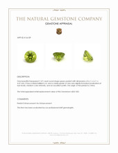 1.07 Ct. Green Peridot from China Appraisal
