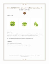 1.08 Ct. Peridot from China Appraisal