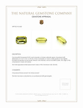 8.20 Ct. Yellowish Green Chrysoberyl from Ceylon (Sri Lanka) Appraisal