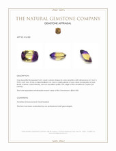 6.01 Ct. Bi Color Ametrine from Ceylon (Sri Lanka) Appraisal