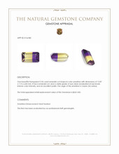 5.96 Ct. Ametrine from Ceylon (Sri Lanka) Appraisal