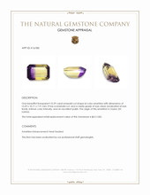 10.29 Ct. Bi Color Ametrine from Ceylon (Sri Lanka) Appraisal
