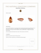 1.26 Ct. Imperial Topaz from Brazil Appraisal