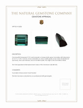 9.92 Ct. Bluish Green Tourmaline from Brazil Appraisal