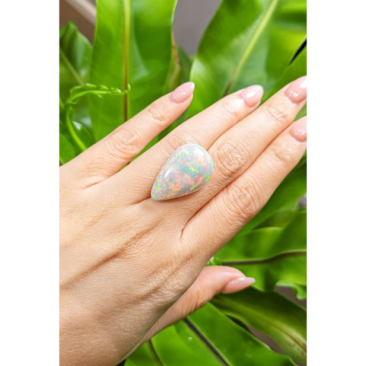 18.97 Ct. Cabochon White Opal from Australia