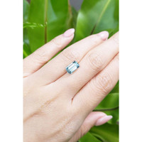 2.94 Ct. Bluish Green Tourmaline from Madagascar Life Style