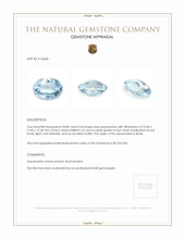 28.80 Ct. Blue Aquamarine from Brazil Appraisal