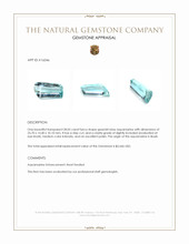 28.05 Ct. Greenish Blue Aquamarine from Brazil Appraisal