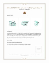 20.28 Ct. Greenish Blue Aquamarine from Brazil Appraisal