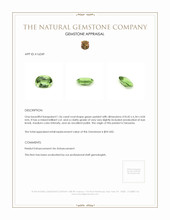 1.56 Ct. Green (Lime Green) Peridot from Tanzania Appraisal