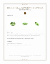 1.56 Ct. Green Peridot from Tanzania Appraisal