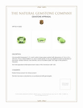 1.51 Ct. Green (Lime Green) Peridot from Tanzania Appraisal