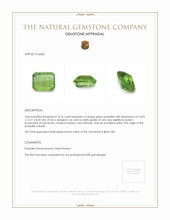 14.76 Ct. Green Prasiolite from Brazil Appraisal