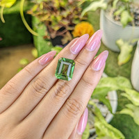 14.76 Ct. Prasiolite from Brazil Life Style