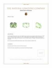 5.46 Ct. Yellowish Green Grossular Garnet from Tanzania Appraisal