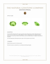 5.05 Ct. Green (Lime Green) Peridot from Tanzania Appraisal