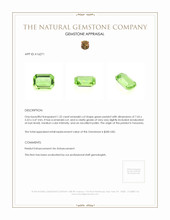 1.32 Ct. Green Peridot from Tanzania Appraisal