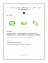 1.32 Ct. Green (Lime Green) Peridot from Tanzania Appraisal