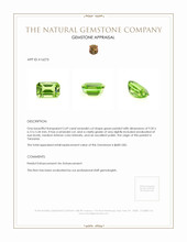 2.69 Ct. Peridot from Tanzania Appraisal