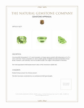 1.37 Ct. Green (Lime Green) Peridot from Tanzania Appraisal