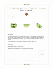 1.08 Ct. Peridot from Tanzania Appraisal