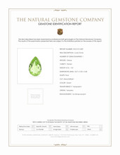 1.02 Ct. Green Peridot from Tanzania Scan Report