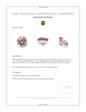 0.60 Ct. Pink Tourmaline from Ceylon (Sri Lanka) Appraisal