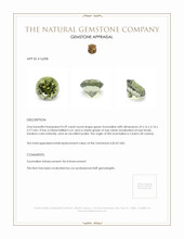 0.59 Ct. Green Tourmaline from Ceylon (Sri Lanka) Appraisal