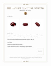 2.10 Ct. Garnet from Ceylon (Sri Lanka) Appraisal