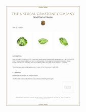 2.76 Ct. Green Peridot from Tanzania Appraisal