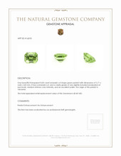 0.82 Ct. Green (Lime Green) Peridot from Tanzania Appraisal