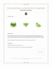 0.82 Ct. Peridot from Tanzania Appraisal