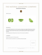 2.19 Ct. Peridot from Tanzania Appraisal