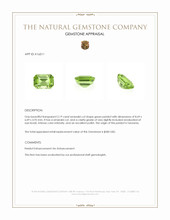 2.19 Ct. Peridot from Tanzania Appraisal