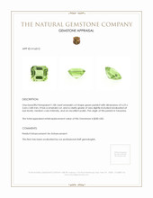 1.08 Ct. Green Peridot from Tanzania Appraisal